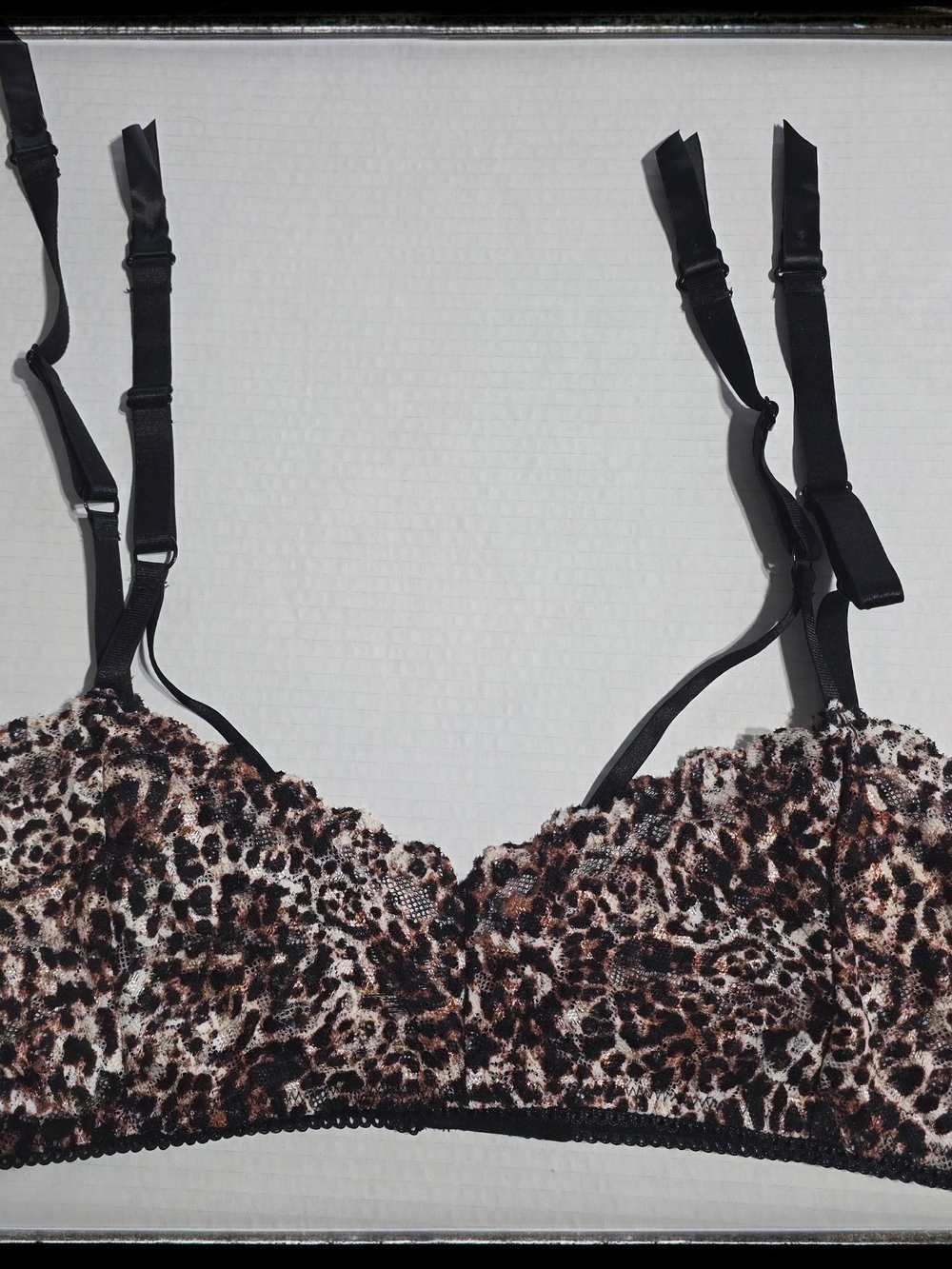 Torrid Curve Leopard Lace Bralette - Black & Brown, Size 1/2, NWT!